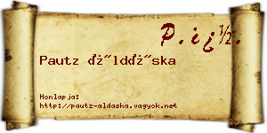 Pautz Áldáska névjegykártya